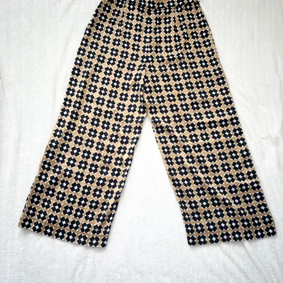 Zara Patterned Satin Pants - Picture 5 of 9